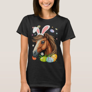 Niedliches Pferdegesicht & Bunny Ears - farbenfroh T-Shirt