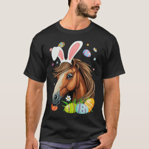 Niedliches Pferdegesicht & Bunny Ears - farbenfroh T-Shirt