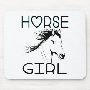 Niedliches Pferdemädchen Pferderasse CowgirlPferd Mousepad