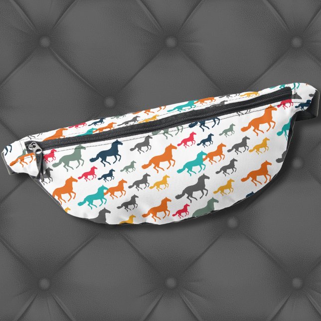 Niedliches Pferdemuster Bauchtasche (Colorful Cowboy Equestrian Animals Horses Pattern Fanny Pack )