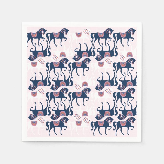 Niedliches Pferdepapier Napkins Serviette (Vorderseite)
