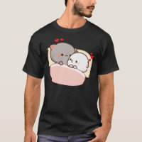 Niedliches Pfirsich und Goma werden Mochi Cat schl