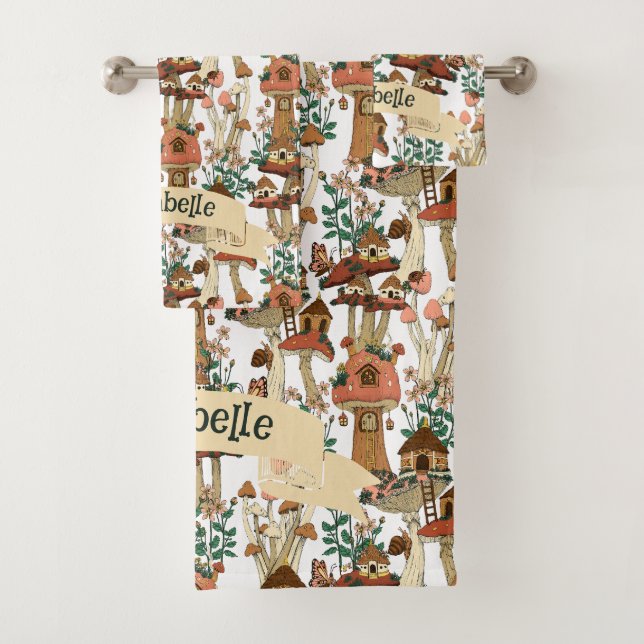 Niedliches Pfirsichkernmuster Muster Badhandtuch Set (Insitu)