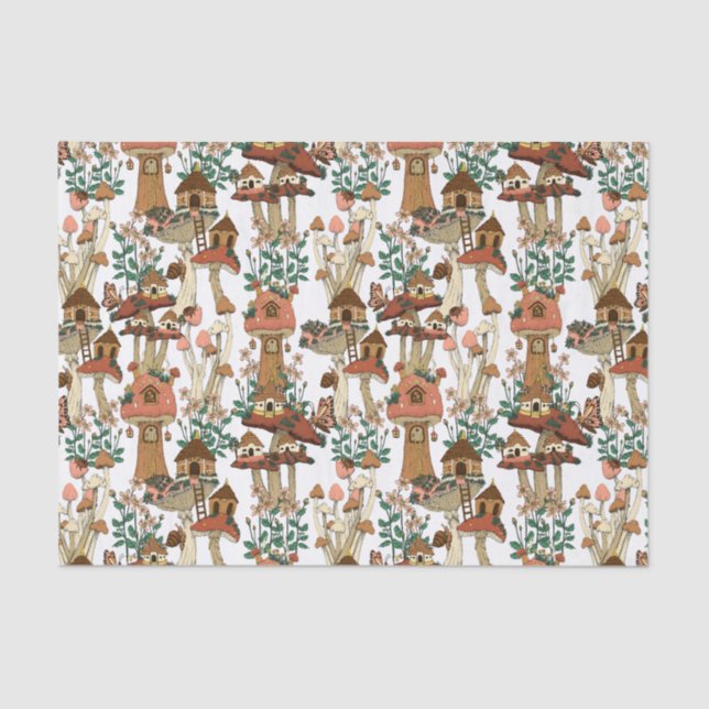 Niedliches Pfirsichkernmuster Muster Seidenpapier (Vorderseite)