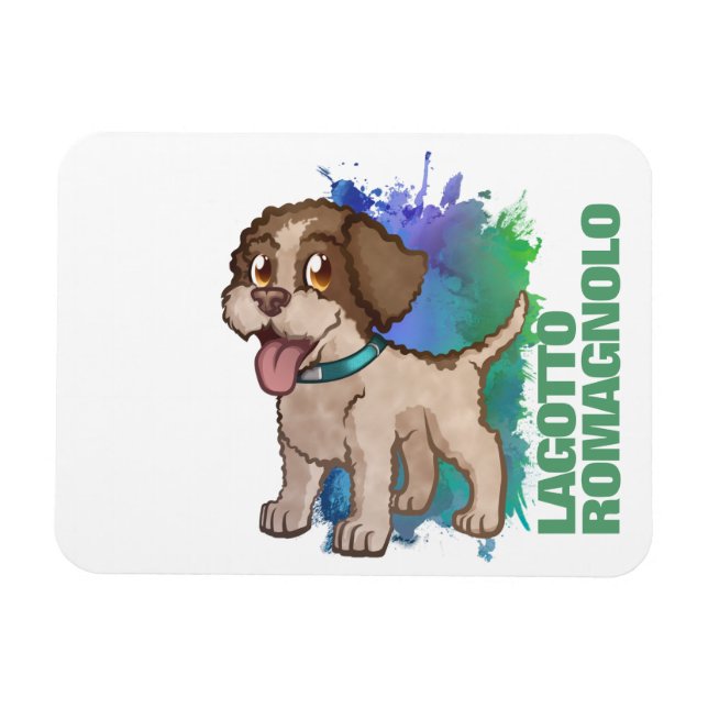 Niedliches Pflaster Lagotto Romagnolo Truffle Welp Magnet (Horizontal)