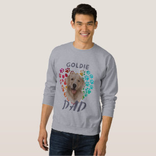 Niedliches Pfoten Herzgolden Hund Welpen Haustier Sweatshirt