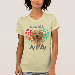 Niedliches Pfoten Herzgolden Hund Welpen Haustier  T-Shirt