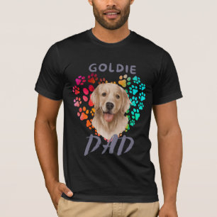 Niedliches Pfoten Herzgolden Hund Welpen Haustier T-Shirt
