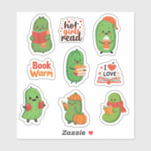 Niedliches Pickbook Lover Stickers Funny Cosy Fall