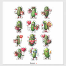 Niedliches Pickle am Valentinstag