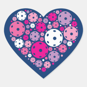 Niedliches Pickleball 💘 Valentinismus, kundenspez Herz-Aufkleber