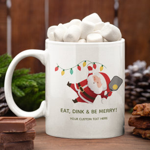 Niedliches Pickleball Weihnachten Kaffeetasse