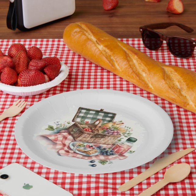 niedliches Picknick Party Liebhaber Paper Tellers Pappteller (Picknick)