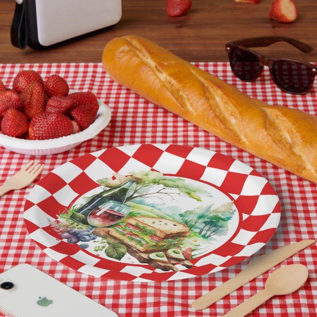 niedliches Picknick-Party Pappteller (Picknick)