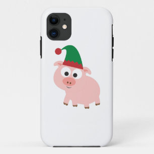 Niedliches Pig Christmas Elf Case-Mate iPhone Hülle