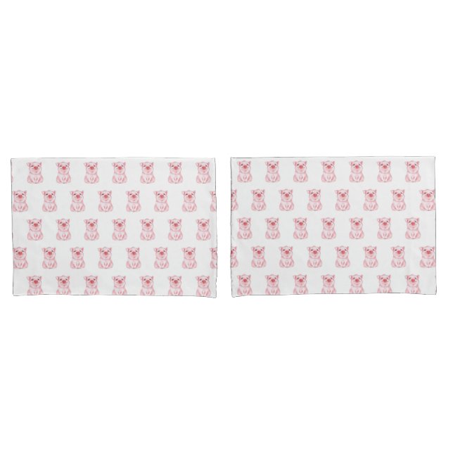 Niedliches Pig Pillow Case Set Kissenbezug (Vorderseite-Set)
