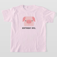 Niedliches Piggy Pink Birthday Girl