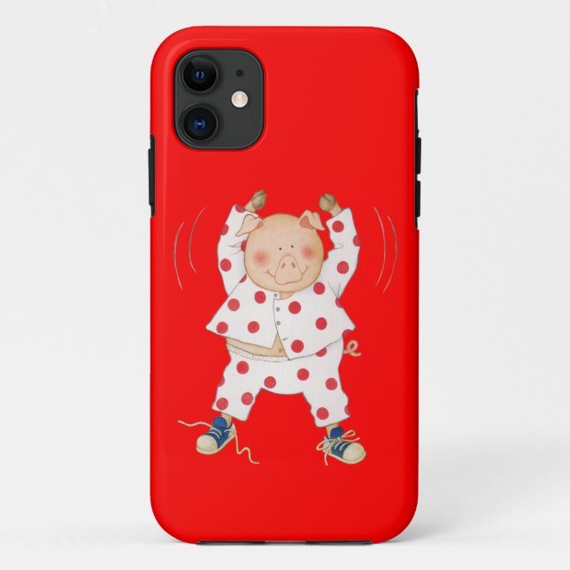 Niedliches Piggy Trainieren Case-Mate iPhone Hülle (Rückseite)