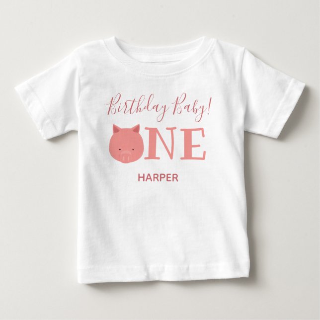 Niedliches Pigment Name Erstgeburt Baby T-shirt (Vorderseite)