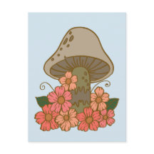 Niedliches Pilz-Art-Postkarte