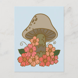 Niedliches Pilz-Art-Postkarte Postkarte