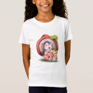 Niedliches Pilz und Raupe Sonniger T - Shirt