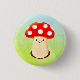 Niedliches Pilz Zeichnend Button