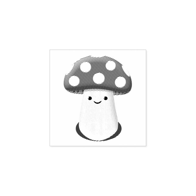 Niedliches Pilz Zeichnend Gummistempel (Prägung)