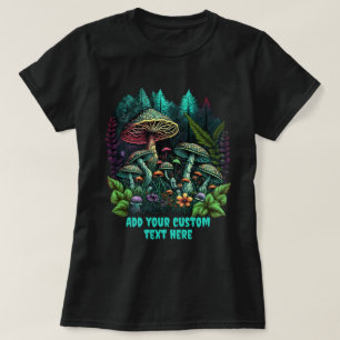 Niedliches Pilzhaus Blumen, Pilzliebhaber T-Shirt