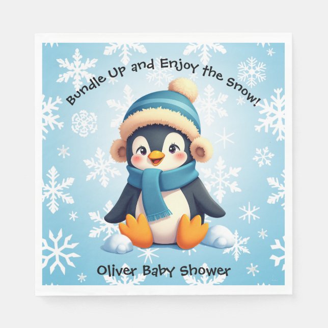 Niedliches Pinguin Baby Duschpapier Napkin Serviette (Vorderseite)