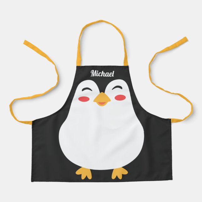 Niedliches Pinguin-Gesicht für Kinder Allround-Pri Schürze (Vorderseite)