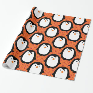 Niedliches Pinguin-Muster Geschenkpapier