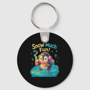 Niedliches Pinguin-Weihnachtsdesign - viel Spaß Schlüsselanhänger