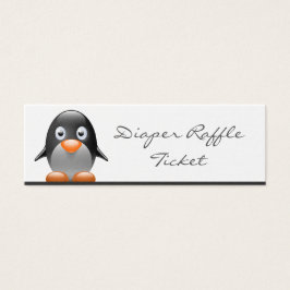 Niedliches Pinguin-Windelrad-Ticket - Skinnerkarte