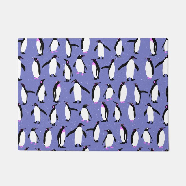 Niedliches Pinguinmuster Fußmatte (Vorderseite)