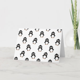 Niedliches Pinguinmuster Karte
