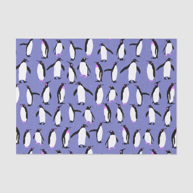 Niedliches Pinguinmuster Seidenpapier (Vorderseite)