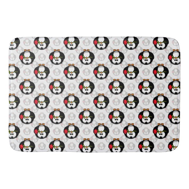 Niedliches Pinguinoberflächen-Muster drucken Badematte (Vorderseite)