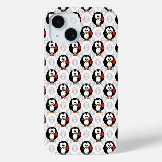 Niedliches Pinguinoberflächen-Muster drucken Case-Mate iPhone Hülle (Rückseite)
