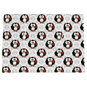 Niedliches Pinguinoberflächen-Muster drucken Große Geschenktüte