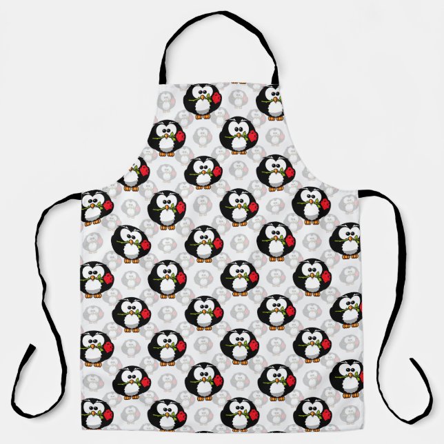 Niedliches Pinguinoberflächen-Muster drucken Schürze (Vorderseite)