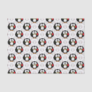 Niedliches Pinguinoberflächen-Muster drucken Seidenpapier