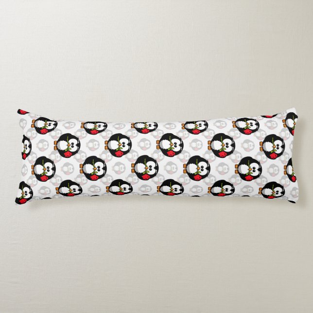 Niedliches Pinguinoberflächen-Muster drucken Seitenschläferkissen (Vorderseite)