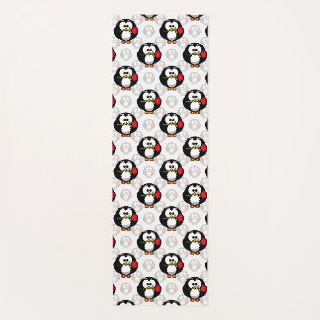 Niedliches Pinguinoberflächen-Muster drucken Yogamatte (Vorderseite)