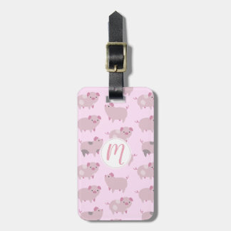 Niedliches Pink Baby Pantoletten Muster & Dots Gepäckanhänger