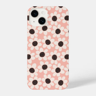 Niedliches Pink Daisy Blume Muster iPhone 14 Hülle