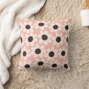Niedliches Pink Daisy Blume Muster Kissen