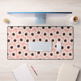 Niedliches Pink Daisy Blume Muster Schreibtischunterlage