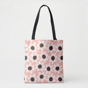 Niedliches Pink Daisy Blume Muster Tasche