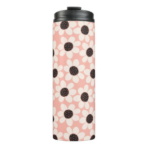 Niedliches Pink Daisy Blume Muster Thermosbecher